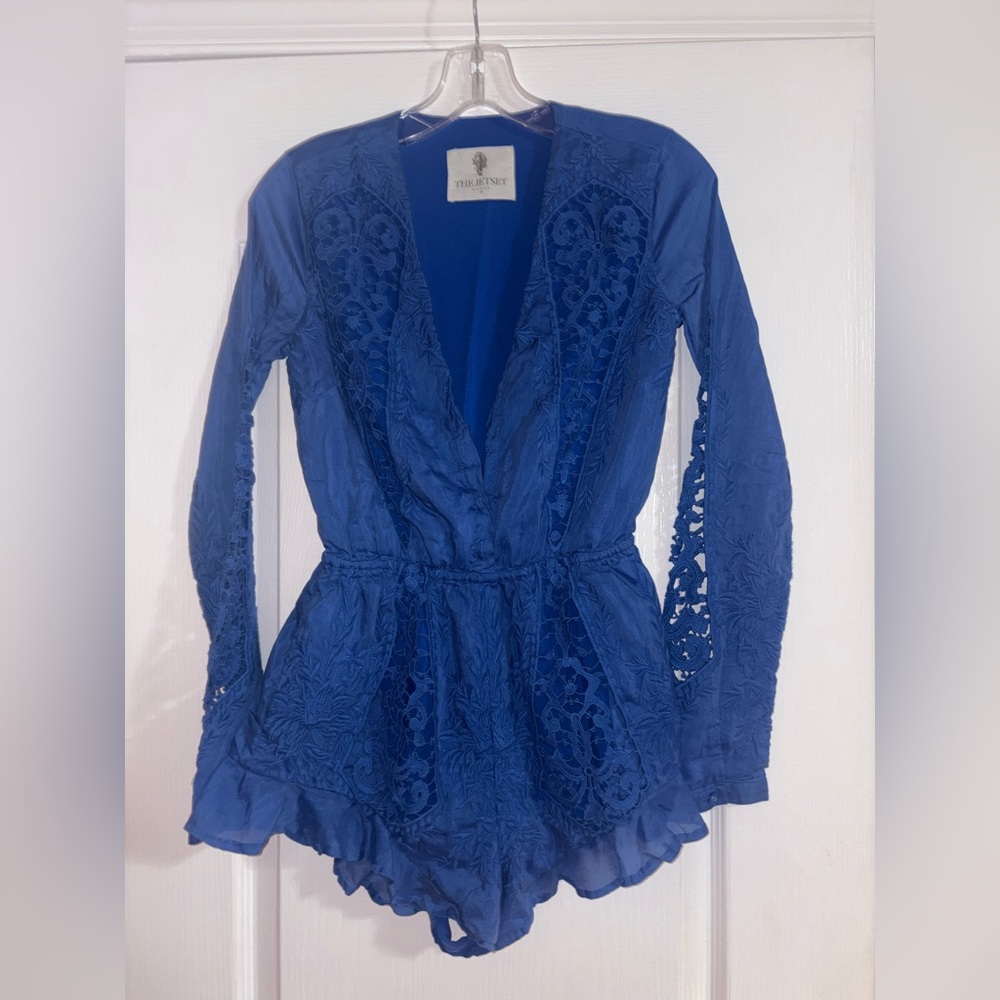 The Jetset Diaries Navy Elegance Romper